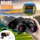 60 X 60 Zoom Hd Binoculars 3000m Day Night Vision Travel Hunting Telescope case