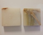 Vintage Mid Century Carved Polished Onyx Marble Natural Stone 4 25  Set Ashtrays