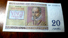 Belgium 1956 20 Francs Banknote  Pick 132b  Xf