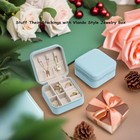 Vlando Small Travel Jewelry Box Organizer Display Case For Girls Women Gift Ring