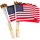 50 Pack Small American Flags On Stick 5x8 Inch mini American Us Flags american 