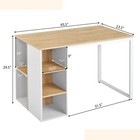 Home Office Computer Desk Laptop Table Writing Workstation W  5 Cubbies