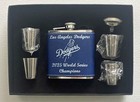 Los Angeles Dodgers 2025 World Series Champions 6 Oz Blue Flask W Opt Presentati