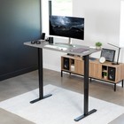 Vivo Electric 60    X 24    Stand Up Desk   Dark Gray Table Top  Black Frame