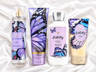 Bath   Body Works Butterfly Gift Set Mist Cream Shower Gel Scrub 4 Pc New