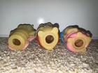 Vintage Glo Worms Glow Friends 1980 s Hasbro Playskool - Lot Of 3 Figures