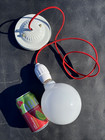 Rewired Vtg Mcm Pop Art Atomic Pendant Light 1940s 1950s 1960s Single Bulb  Orb