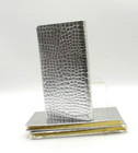 Address Book Personal Pocket Size 3x6  Soft Leather Cover Graphic Image Silver