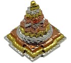 Sri Meru Yantra Yantram Shree Chakra Brass Shri Lakshmi Yantra 2  Inch 3 Tone 3d