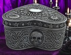 Gothic Spirit Board Planchette Trinket Box     Ouija Jewelry Box With Mirror 