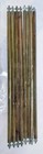 8 Antique 27-inch Brass Stair Rods - Triangular In Section - Ends Flur-de-lee 