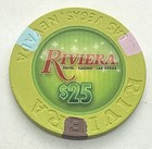 Riviera Casino Las Vegas Nevada  25 Chip House Mold 2008