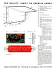 Vintage Gremlin Trapshoot Arcade Game Flyer Brochure Paper 1970s