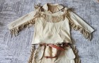 Vintage Custom Made Buckskin Native American Style Outfit Fringe Shirt Pants