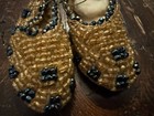 Small Infants Glass Beaded   Sinew Moccasins slippers - Native American - Rare