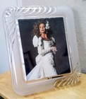 Mikasa Mystique Picture Frame Sa 250 830 8x10 Frosted Glass Swirl Design Germany
