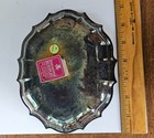 Vintage International Silver Co Silverplate Scalloped Small Tray Bonbon Nut Dish