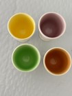 Set Of 4 Vintage Porcelain Egg Cups Asst Colors Fruit Japan Free Shipping