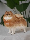 Vintage Coopercraft Pomeranian Dog Figurine  Rare 1970s Ceramic German Spitz
