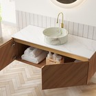 48  Wall Mounted Bathroom Vanity W basin Sink floating Vanity Cabinet 2 Doors