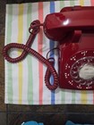 1958 Red Rotary Phone Western Electric Model 500 Excellent Condition Tested Work