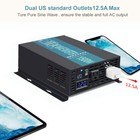 1500w 12v Pure Sine Wave Power Inverter Truck Motor Camp Home Boat Rv Car Solar