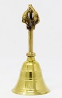 Brass Church Service Bell With Crown Top Handle And High Polish