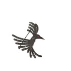 Vintage Md 925 Marcastie Ruby Eye Bird In Flight Brooch