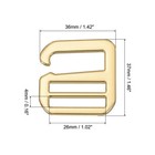 4pcs 1 02  Metal G-hook Buckles Adjustable Flat Tri-glide Buckles  Light Gold