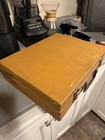 Vtg Wooden Hinged Artist Painters Box With Dovetail Design Wood Briefcase Travel