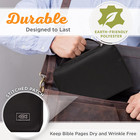 Christian Art Gifts Men women s Bible Cover Jesus Fish  Black Canvas  Small