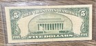 1953 A  5 Dollar Bill Red Seal United States Old U s  Paper Money Five Antique