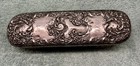 Antique Art Nouveau Silver-plated Clothes Brush W repousse Decoration 1890-1910