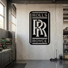Rolls Royce Metal Wall Art  Luxury Car Sign  Garage Wall Decor  Man Cave Sign