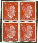 Stamp Selection Germany Block Wwii 3rd Reich Hitler Official 12pf Mnh