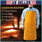Leather Welding Work Apron -  Flame Resistant  heat Resistant  Bib Apron