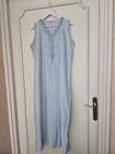 Kaftan Dress Moroccan Maxi Cotton Stripes  Embroidery Womens Casual Eid Gift Xxl