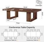 8ft Conference Table For 10 People  Large Meeting Table With 2 Cable Grommet