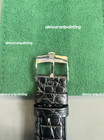 Rolex 20 16mm Black Crocodile Leather Band                        Silver Buckle Nos Plated