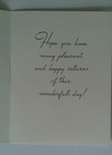 Vintage Rose Mid Century Purple Birthday Greeting Card Matching Envelope
