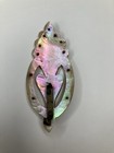 Antique Victorian Carved Mother Of Pearl Sash Buckle Pin Openwork Shell As Is