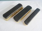 Antique Clothes Brushes Ebony Brush Dressing Table Dresser Black Wood Treen X3
