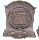 Pair Antique Cast Iron Yale University Bookends Cs c Company