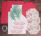 Stampin Up Greeting Card Kit  x4 W env  Pink Resilient Strong Beautiful