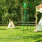 8 Ft Metal Windmill Yard Garden Decoration Weather Rust Resistant Pinwheel