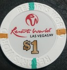  1 Resorts World Hotel   Casino Chip From Las Vegas Great Condition  
