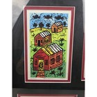 Vintage 1999 Fernando Tamburini Numbered Signed Framed Art Colorful Abstract