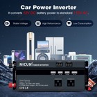 6000w Car Power Inverter Dc 12v To 110v Ac Sine Wave Solar Converter Lcd M-