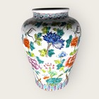 Chinese Famille Rose Porcelain Vase  19th early 20th Century  Signed    