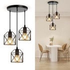  3-light Pendant Light Fixtures  Farmhouse Kitchen Black-3 Light Pendant Lamp